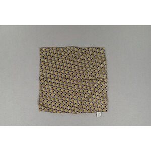 Vitaliano Pancaldi Mens Pocket Square Silk Lion Medallion Gold Black Made Italy
